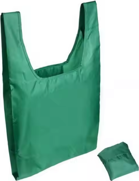 Multicolor 25L Foldable Polyester Shopping Bag with Reinforced Handles and Inner Pocket